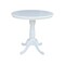 International Concepts Round 36 in Round Top Pedestal Table, 34.9 inH, White, 36 W, 36 L, 35.1 in H, Wood, White K08-36RT-6B - alternate 1